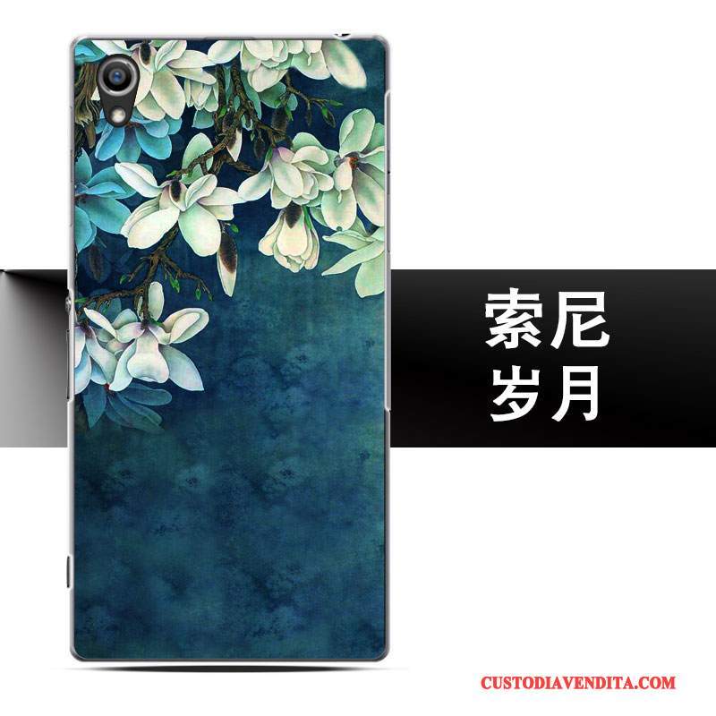 Custodia Sony Xperia Z5 Creativo Telefono Macchiati, Cover Sony Xperia Z5 Blu Anti-caduta