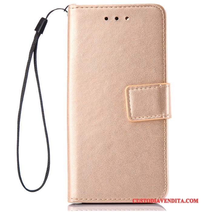 Custodia Sony Xperia Z5 Folio Anti-caduta Oro, Cover Sony Xperia Z5 Pelle Telefono