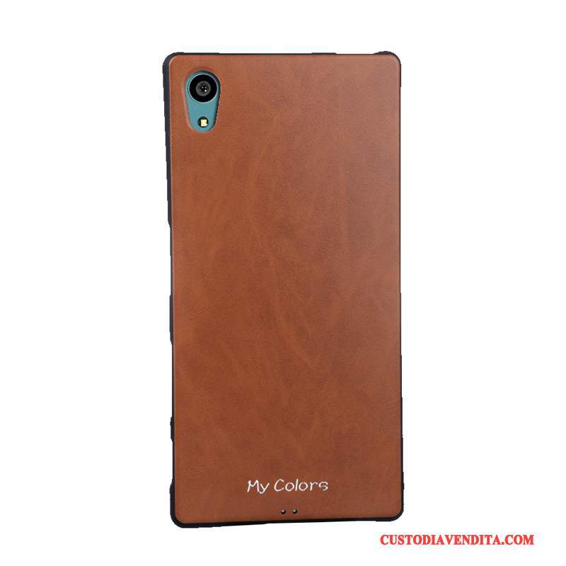 Custodia Sony Xperia Z5 Pelle Morbido Cachi, Cover Sony Xperia Z5 Protezione Telefono Affari