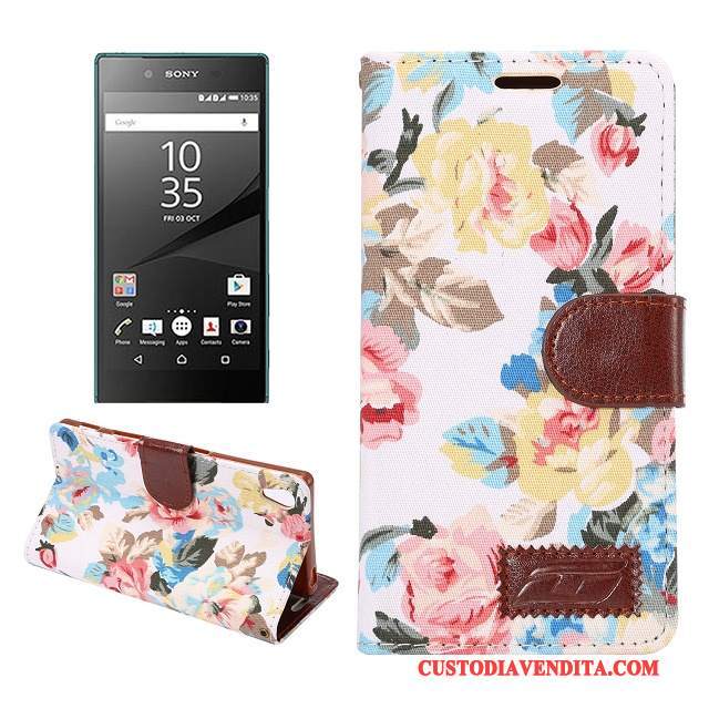 Custodia Sony Xperia Z5 Pelle Telefono Morbido, Cover Sony Xperia Z5 Colore Modello