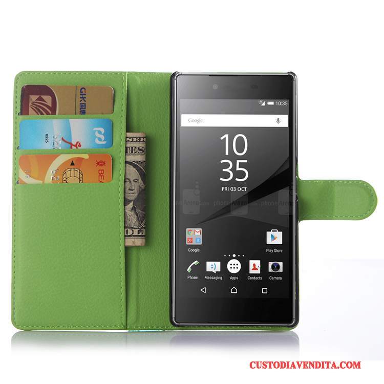 Custodia Sony Xperia Z5 Portafoglio Rosatelefono, Cover Sony Xperia Z5 Pelle