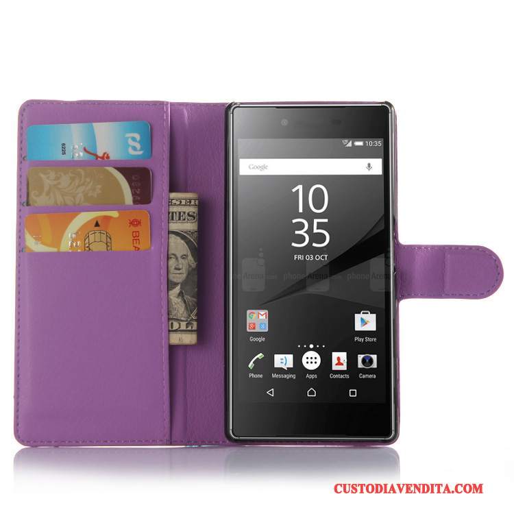 Custodia Sony Xperia Z5 Portafoglio Rosatelefono, Cover Sony Xperia Z5 Pelle