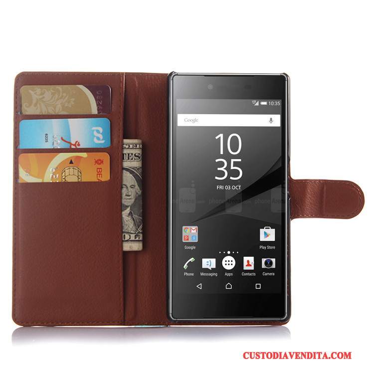 Custodia Sony Xperia Z5 Portafoglio Rosatelefono, Cover Sony Xperia Z5 Pelle