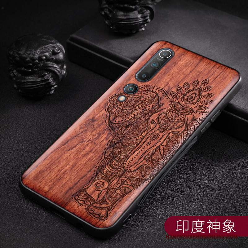 Custodia Xiaomi Mi 10 Legno Massello Modello Tutto Incluso, Cover Xiaomi Mi 10 Protezione Originale Stile Cinese