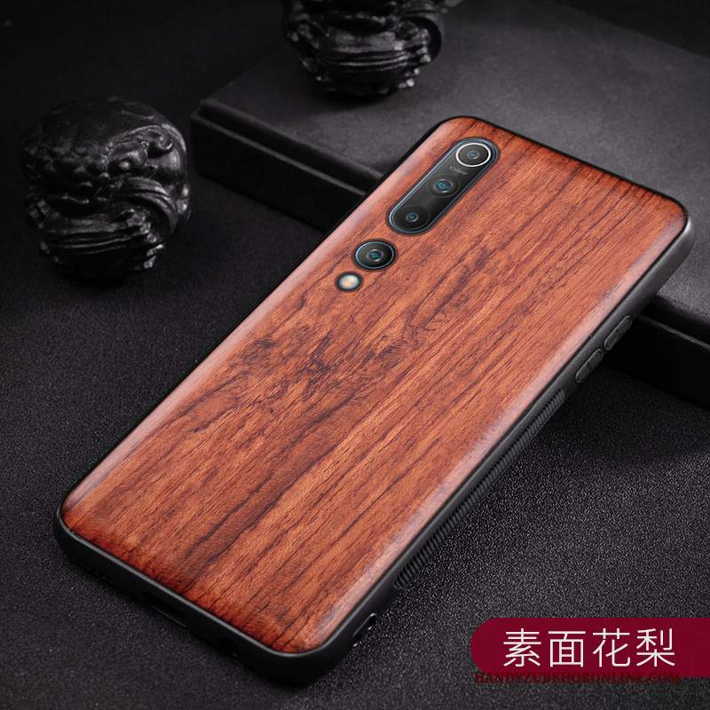 Custodia Xiaomi Mi 10 Legno Massello Modello Tutto Incluso, Cover Xiaomi Mi 10 Protezione Originale Stile Cinese