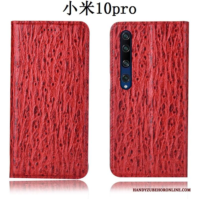 Custodia Xiaomi Mi 10 Pro Folio Tutto Incluso Rosso, Cover Xiaomi Mi 10 Pro Pelle Modellotelefono