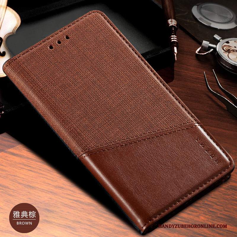 Custodia Xiaomi Mi 10 Pro Pelle Affari Panno, Cover Xiaomi Mi 10 Pro Classic Modello Tutto Incluso