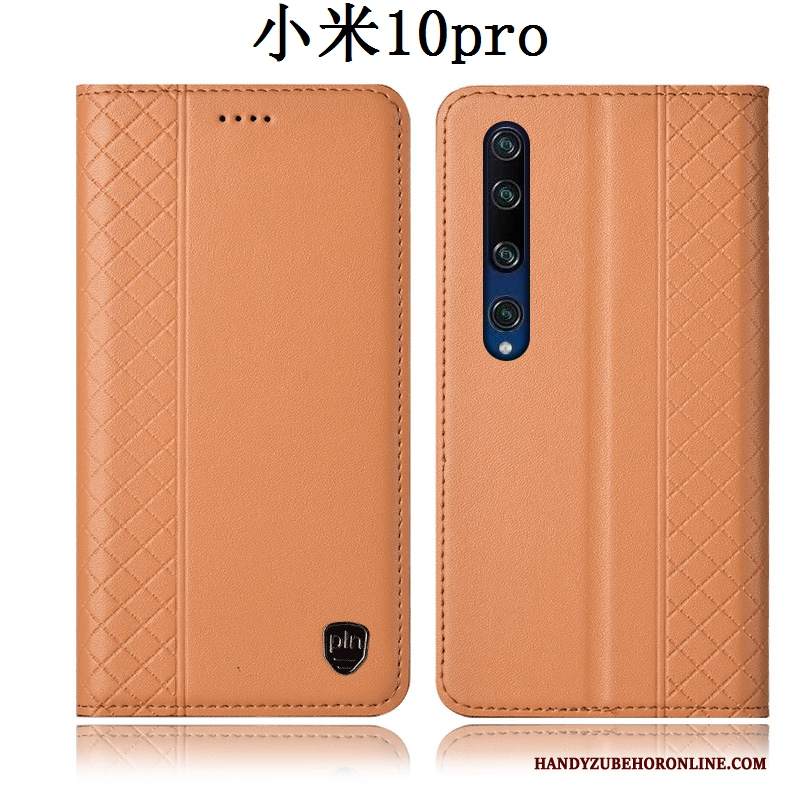 Custodia Xiaomi Mi 10 Pro Protezione Giallo Anti-caduta, Cover Xiaomi Mi 10 Pro Pelle Telefono Piccola