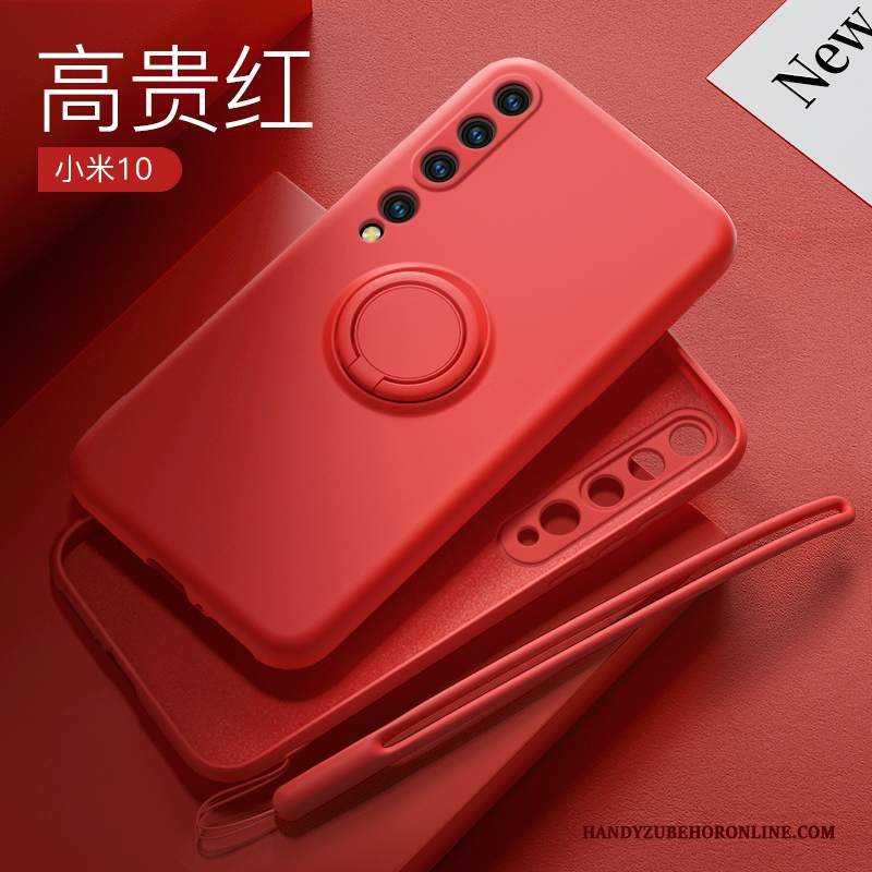 Custodia Xiaomi Mi 10 Silicone Macchiati Ornamenti Appesi, Cover Xiaomi Mi 10 Protezione Piccola Ring