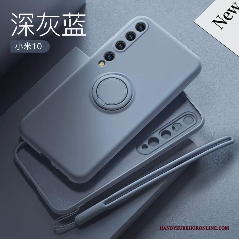 Custodia Xiaomi Mi 10 Silicone Macchiati Ornamenti Appesi, Cover Xiaomi Mi 10 Protezione Piccola Ring