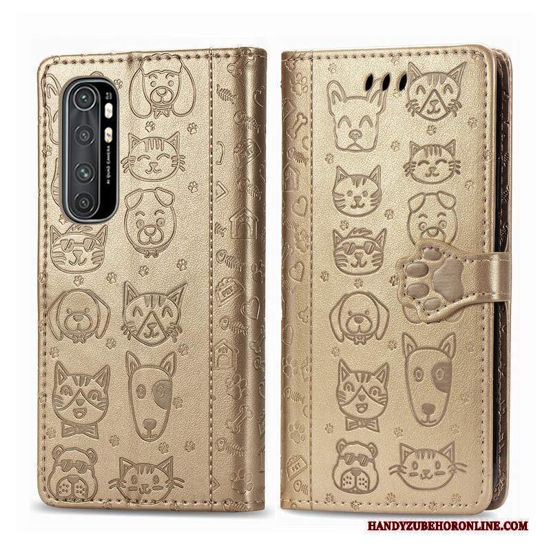 Custodia Xiaomi Mi Note 10 Lite Goffratura Telefono Anti-caduta, Cover Xiaomi Mi Note 10 Lite Cartone Animato Gattino Goffratura