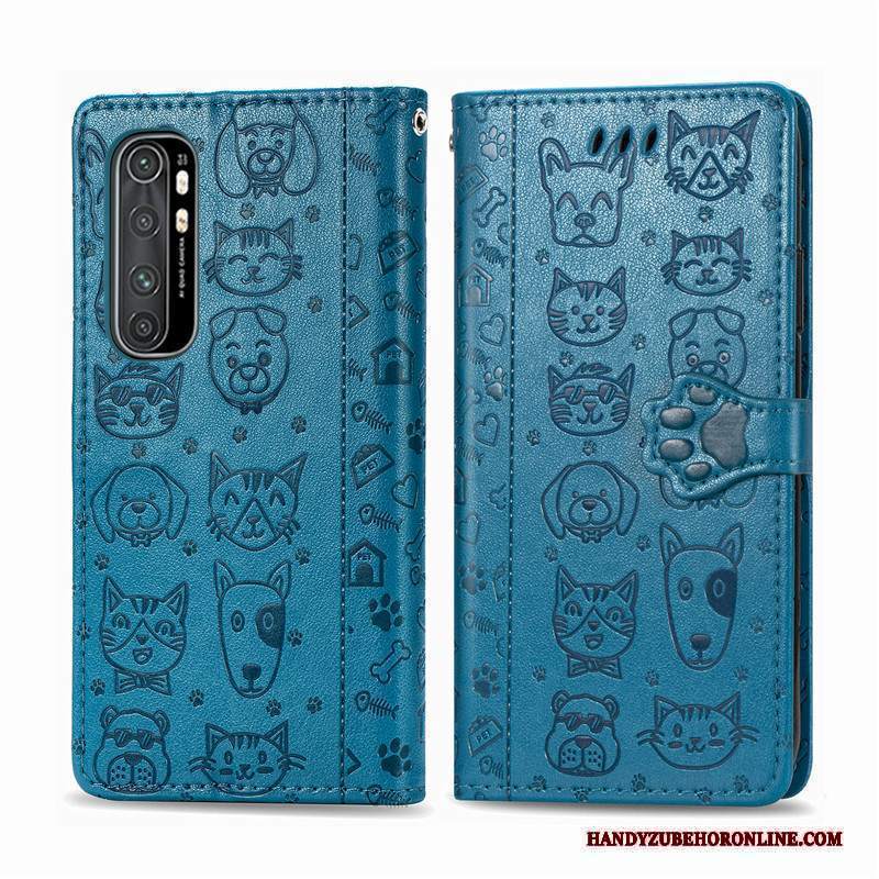 Custodia Xiaomi Mi Note 10 Lite Goffratura Telefono Anti-caduta, Cover Xiaomi Mi Note 10 Lite Cartone Animato Gattino Goffratura