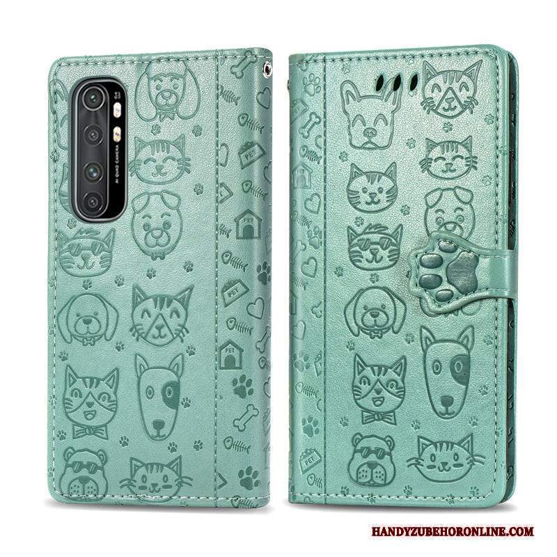 Custodia Xiaomi Mi Note 10 Lite Goffratura Telefono Anti-caduta, Cover Xiaomi Mi Note 10 Lite Cartone Animato Gattino Goffratura