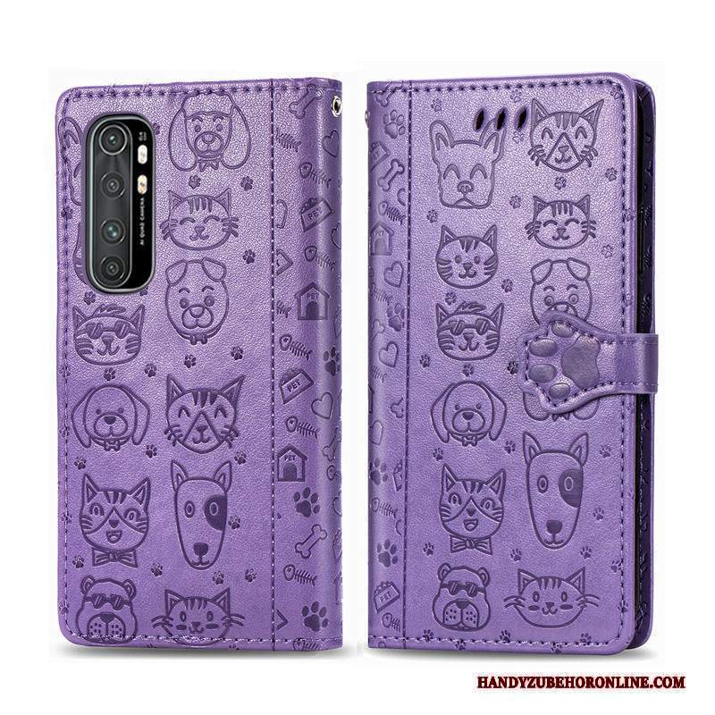 Custodia Xiaomi Mi Note 10 Lite Goffratura Telefono Anti-caduta, Cover Xiaomi Mi Note 10 Lite Cartone Animato Gattino Goffratura