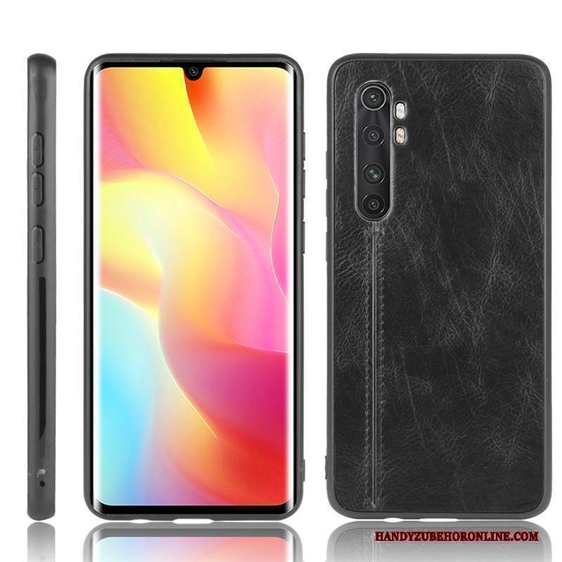 Custodia Xiaomi Mi Note 10 Lite Pelle Mucca Modello, Cover Xiaomi Mi Note 10 Lite Protezione Rosso Piccola