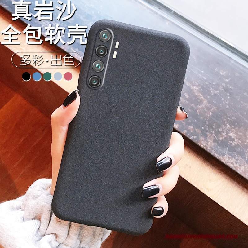 Custodia Xiaomi Mi Note 10 Lite Silicone Monocromatico Grigio, Cover Xiaomi Mi Note 10 Lite Protezione Nero Anti-caduta