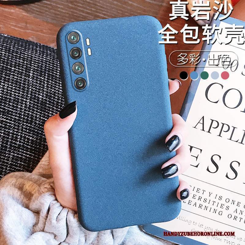 Custodia Xiaomi Mi Note 10 Lite Silicone Monocromatico Grigio, Cover Xiaomi Mi Note 10 Lite Protezione Nero Anti-caduta