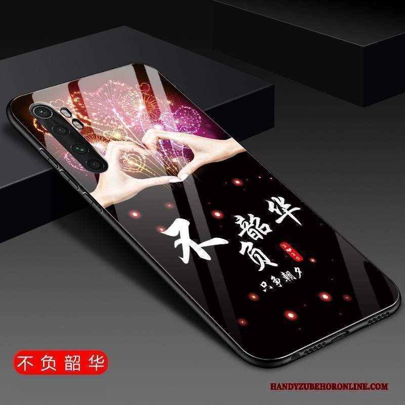 Custodia Xiaomi Mi Note 10 Lite Silicone Piccola Vetro, Cover Xiaomi Mi Note 10 Lite Protezione Difficile Anti-caduta