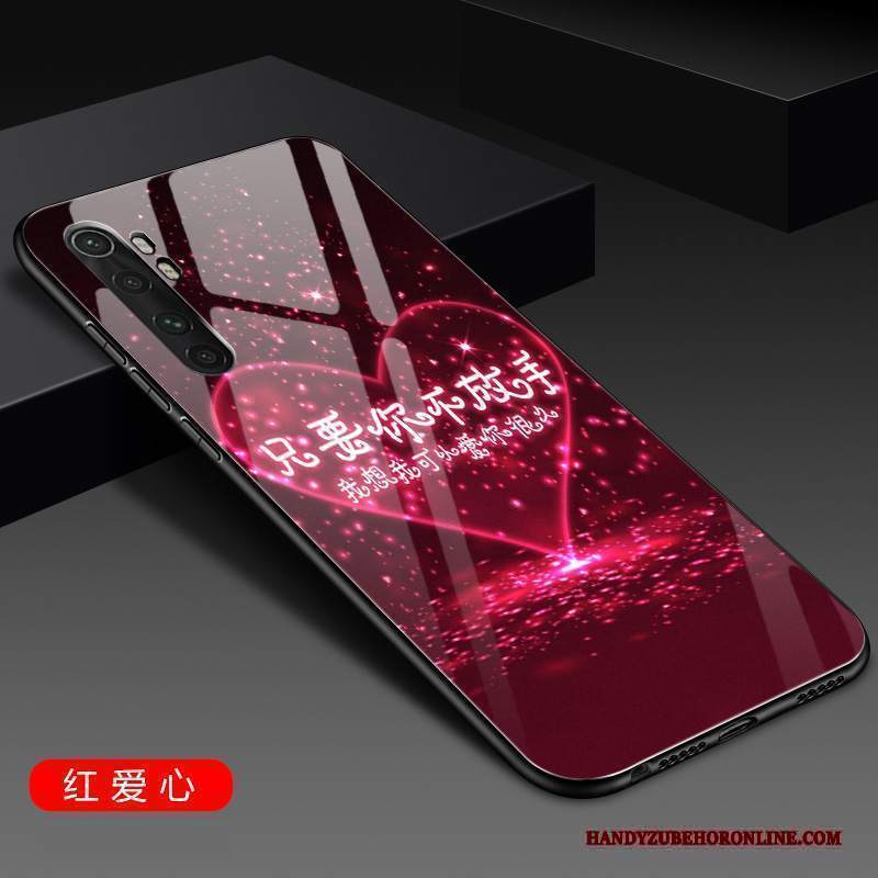 Custodia Xiaomi Mi Note 10 Lite Silicone Piccola Vetro, Cover Xiaomi Mi Note 10 Lite Protezione Difficile Anti-caduta