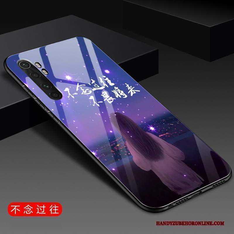 Custodia Xiaomi Mi Note 10 Lite Silicone Piccola Vetro, Cover Xiaomi Mi Note 10 Lite Protezione Difficile Anti-caduta