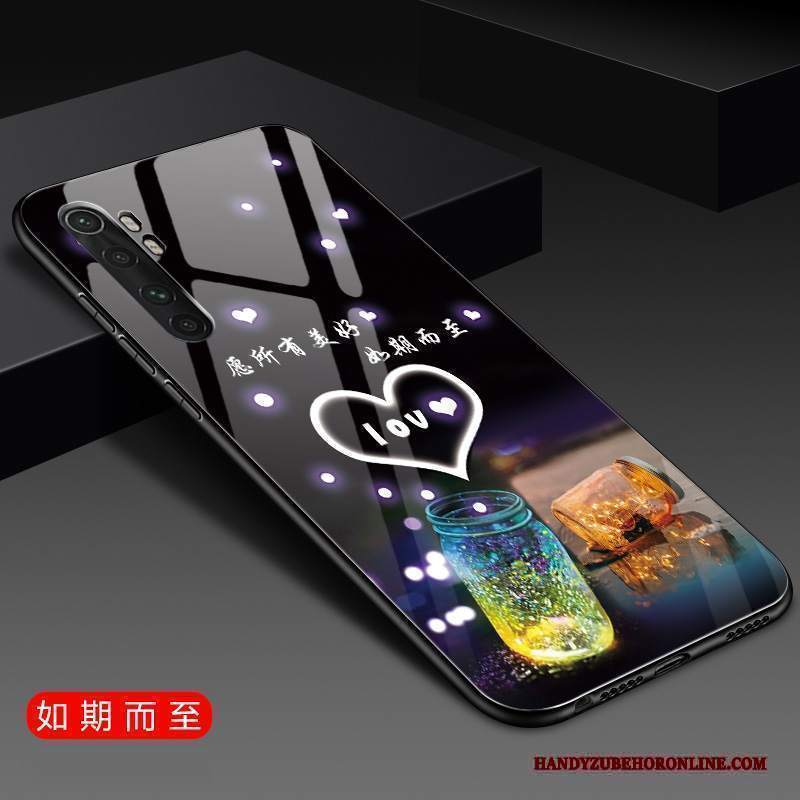 Custodia Xiaomi Mi Note 10 Lite Silicone Piccola Vetro, Cover Xiaomi Mi Note 10 Lite Protezione Difficile Anti-caduta