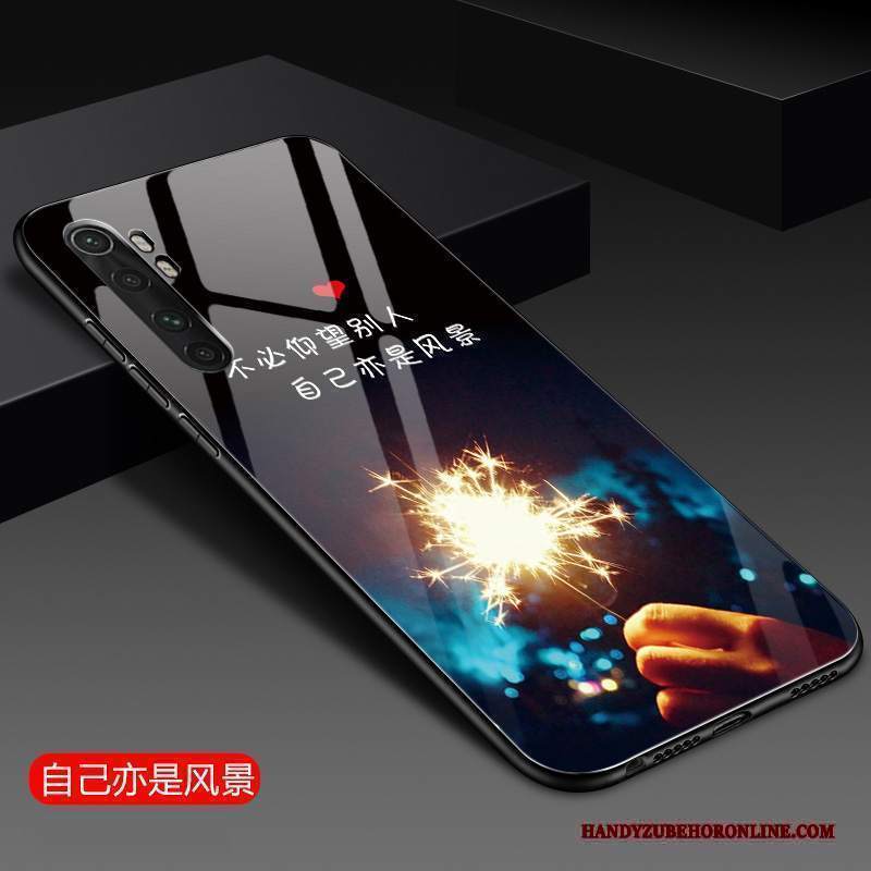 Custodia Xiaomi Mi Note 10 Lite Silicone Piccola Vetro, Cover Xiaomi Mi Note 10 Lite Protezione Difficile Anti-caduta