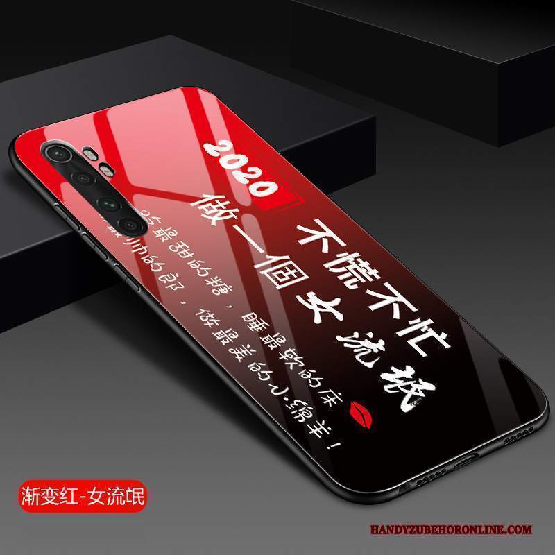 Custodia Xiaomi Mi Note 10 Lite Silicone Piccola Vetro, Cover Xiaomi Mi Note 10 Lite Protezione Difficile Anti-caduta