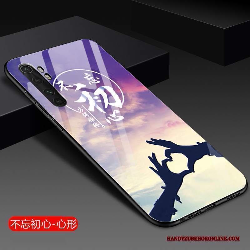 Custodia Xiaomi Mi Note 10 Lite Silicone Piccola Vetro, Cover Xiaomi Mi Note 10 Lite Protezione Difficile Anti-caduta