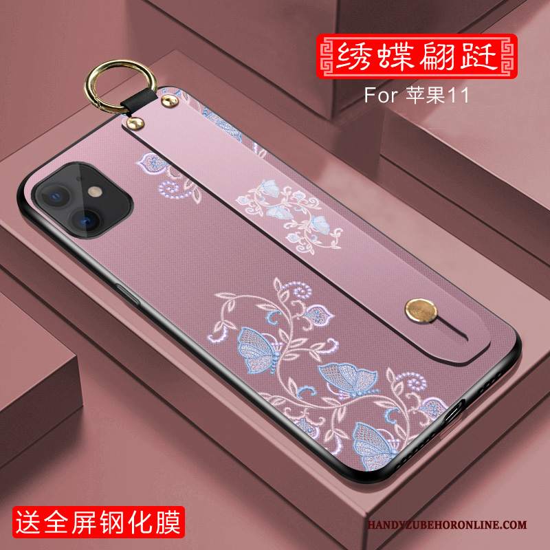 Custodia iPhone 11 Creativo Net Red Rosa, Cover iPhone 11 Silicone Anti-caduta Tutto Incluso