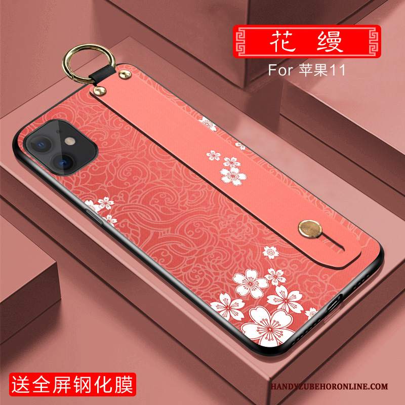 Custodia iPhone 11 Creativo Net Red Rosa, Cover iPhone 11 Silicone Anti-caduta Tutto Incluso