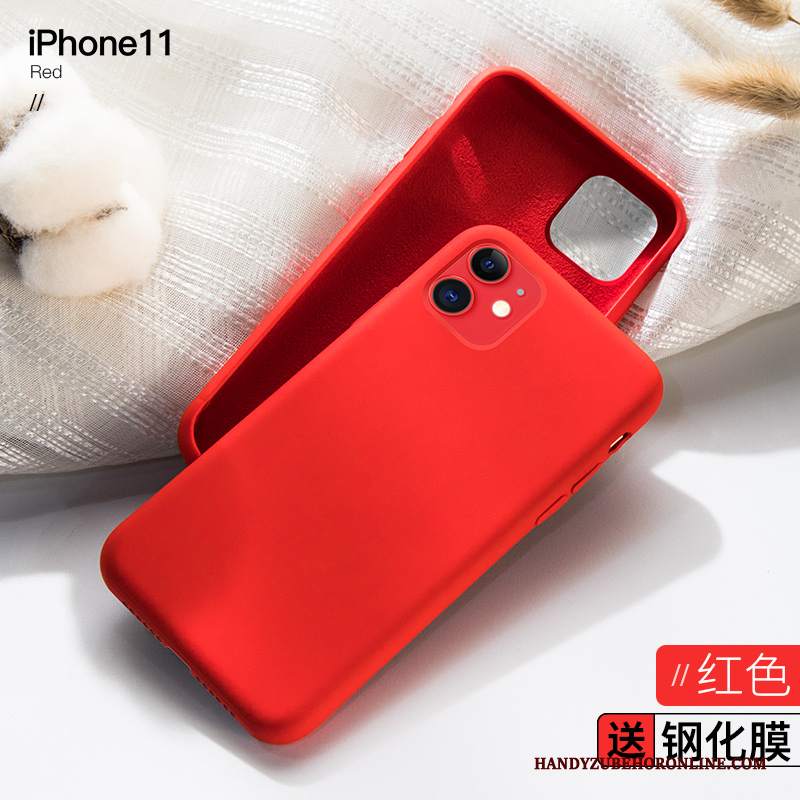 Custodia iPhone 11 Creativo Sottile Anti-caduta, Cover iPhone 11 Silicone Net Red Macchiati