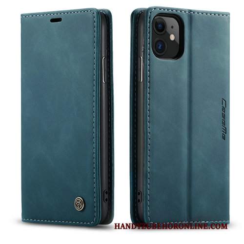 Custodia iPhone 11 Creativo Telefono Anti-caduta, Cover iPhone 11 Pelle Blu Tutto Incluso