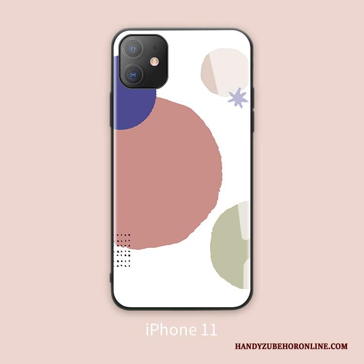 Custodia iPhone 11 Creativo Telefono Anti-caduta, Cover iPhone 11 Silicone Morbido Vetro