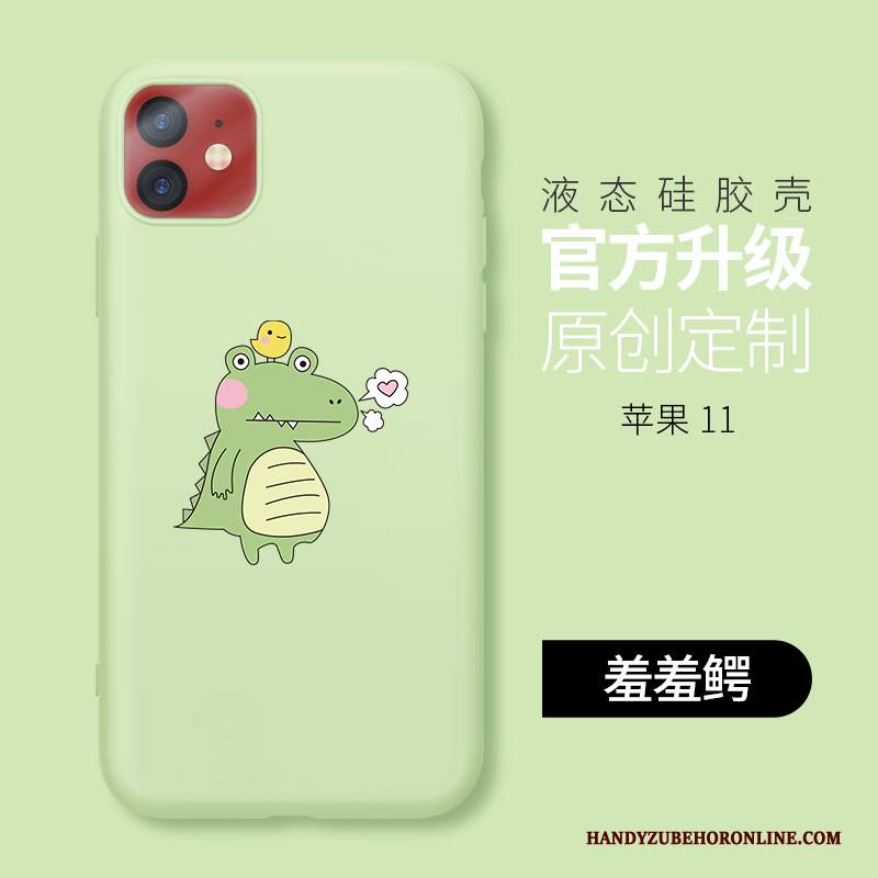 Custodia iPhone 11 Creativo Tutto Incluso Verde, Cover iPhone 11 Silicone Telefono Morbido