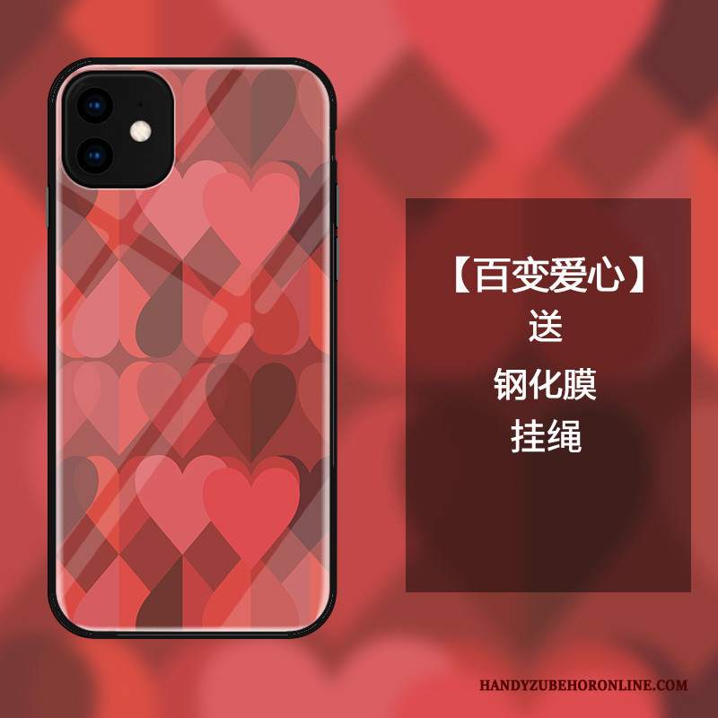 Custodia iPhone 11 Moda Semplici Anti-caduta, Cover iPhone 11 Protezione Tutto Incluso Vetro