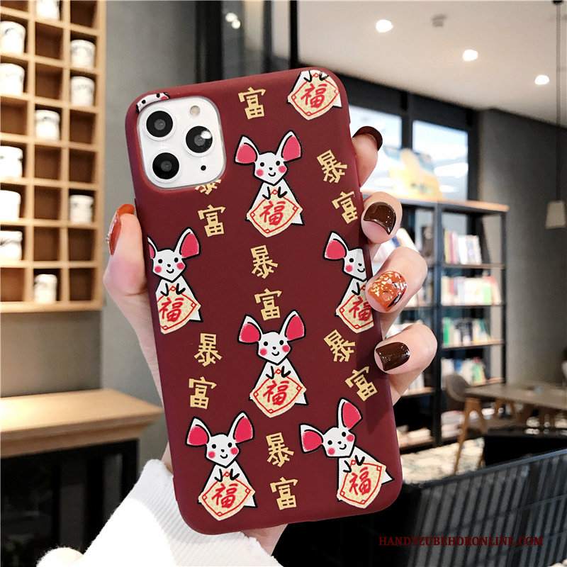 Custodia iPhone 11 Pro Cartone Animato Anti-caduta Nuovo, Cover iPhone 11 Pro Ratto Ricchezza