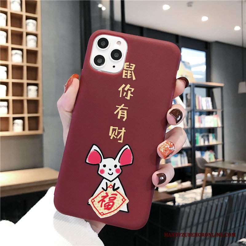 Custodia iPhone 11 Pro Cartone Animato Anti-caduta Nuovo, Cover iPhone 11 Pro Ratto Ricchezza