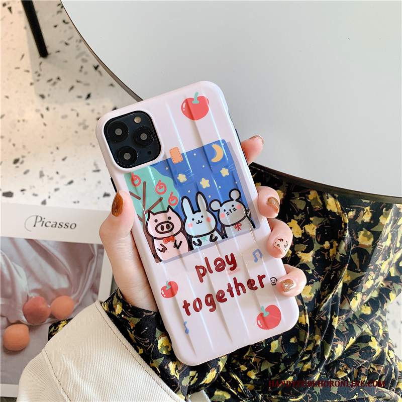 Custodia iPhone 11 Pro Cartone Animato Nuovo Animale, Cover iPhone 11 Pro Creativo Blu Tendenza