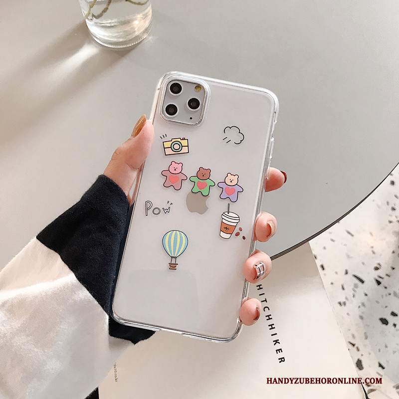 Custodia iPhone 11 Pro Cartone Animato Piccola Bianco, Cover iPhone 11 Pro Protezione Telefono Trasparente