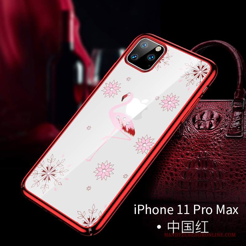 Custodia iPhone 11 Pro Max Moda Tutto Incluso Uccello, Cover iPhone 11 Pro Max Protezione High End Net Red