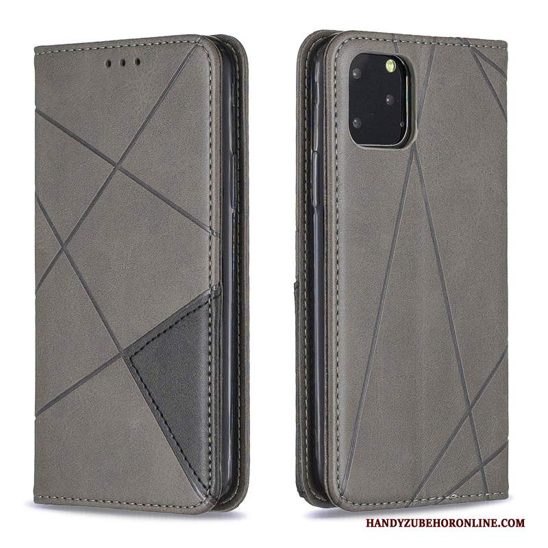 Custodia iPhone 11 Pro Max Pelle Ornamenti Appesi Semplici, Cover iPhone 11 Pro Max Folio Nerotelefono