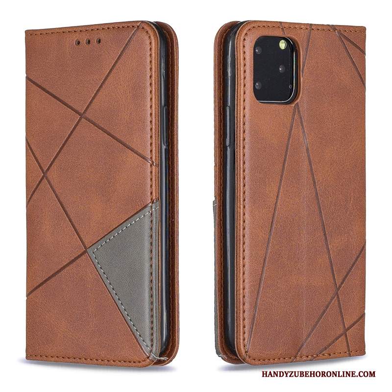 Custodia iPhone 11 Pro Max Pelle Ornamenti Appesi Semplici, Cover iPhone 11 Pro Max Folio Nerotelefono