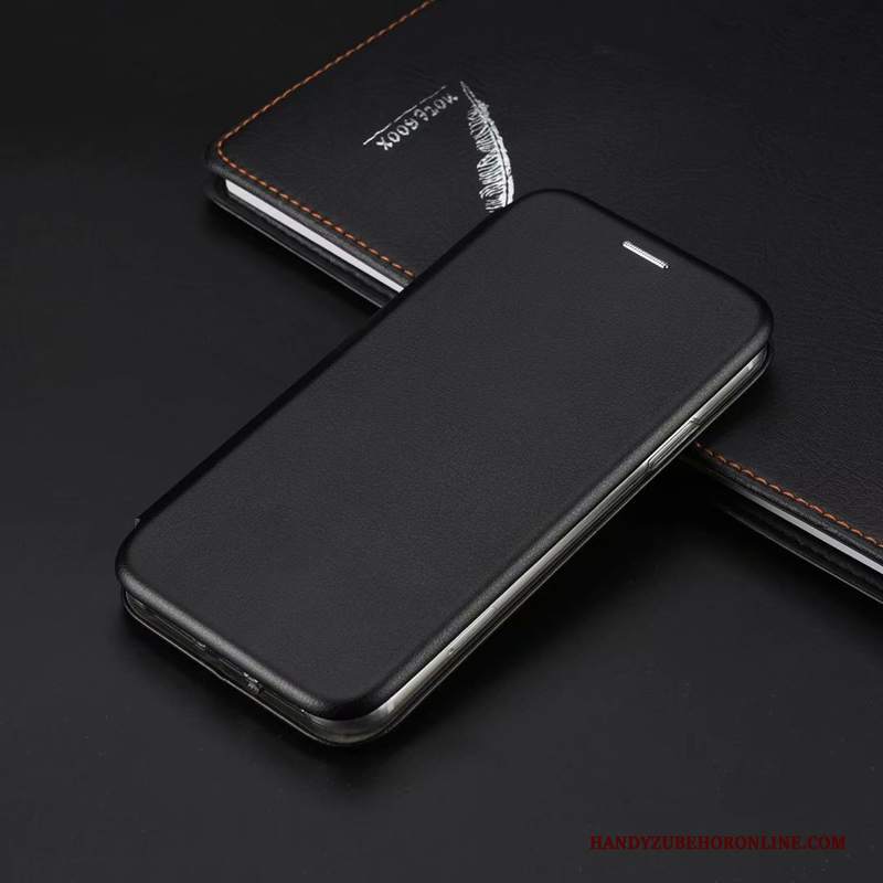 Custodia iPhone 11 Pro Max Pelle Semplici Anti-caduta, Cover iPhone 11 Pro Max Folio Affari Nero