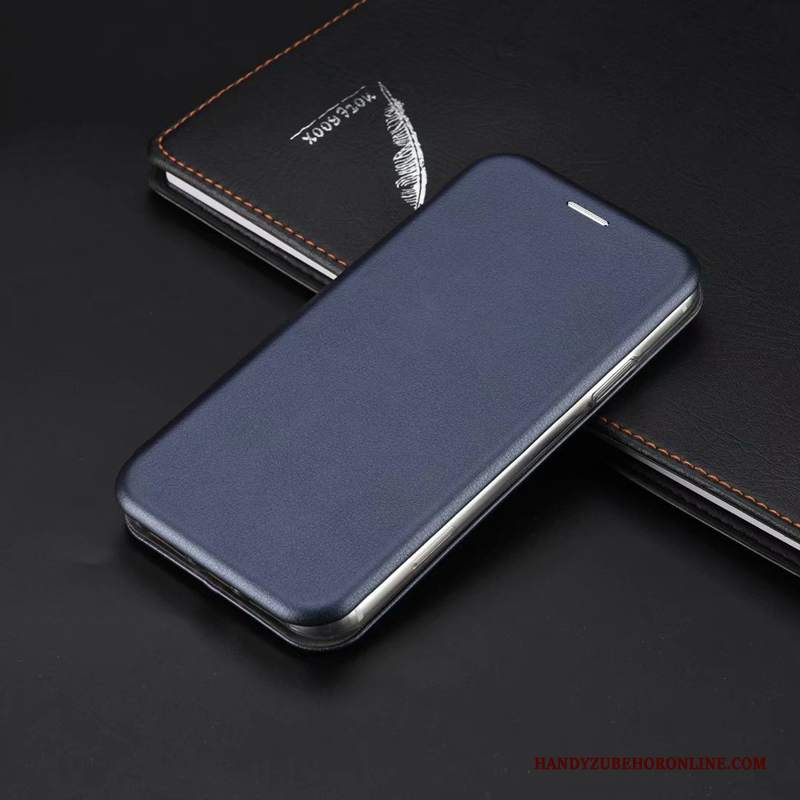 Custodia iPhone 11 Pro Max Pelle Semplici Anti-caduta, Cover iPhone 11 Pro Max Folio Affari Nero