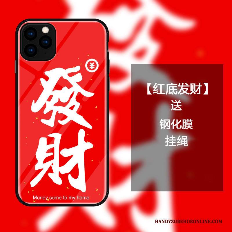 Custodia iPhone 11 Pro Max Protezione Anti-caduta Rosso, Cover iPhone 11 Pro Max Festivo Stile Cinese