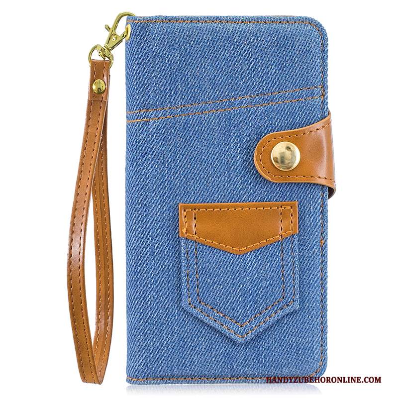 Custodia iPhone 11 Pro Max Protezione Telefono Tendenza, Cover iPhone 11 Pro Max Pelle Denim Blu