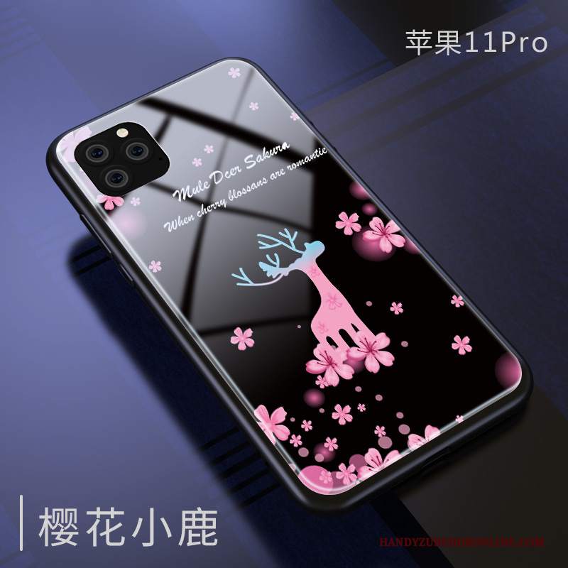 Custodia iPhone 11 Pro Max Silicone Marchio Di Tendenza Blu, Cover iPhone 11 Pro Max Protezione Specchio Anti-caduta