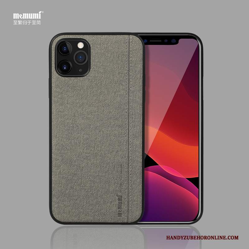 Custodia iPhone 11 Pro Max Silicone Tela Semplici, Cover iPhone 11 Pro Max Protezione Anti-caduta Grigio