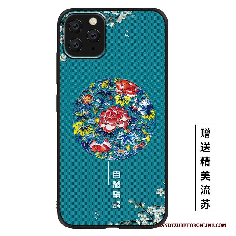 Custodia iPhone 11 Pro Max Silicone Telefono Sottile, Cover iPhone 11 Pro Max Goffratura Marchio Di Tendenza Macchiati