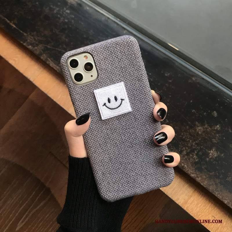 Custodia iPhone 11 Pro Max Smileytelefono, Cover iPhone 11 Pro Max Morbido Grigio